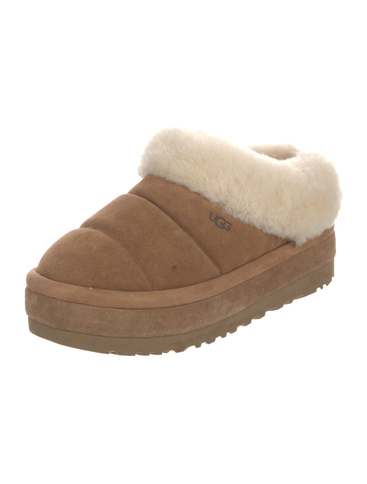 UGG Suede Fur Trim Mules