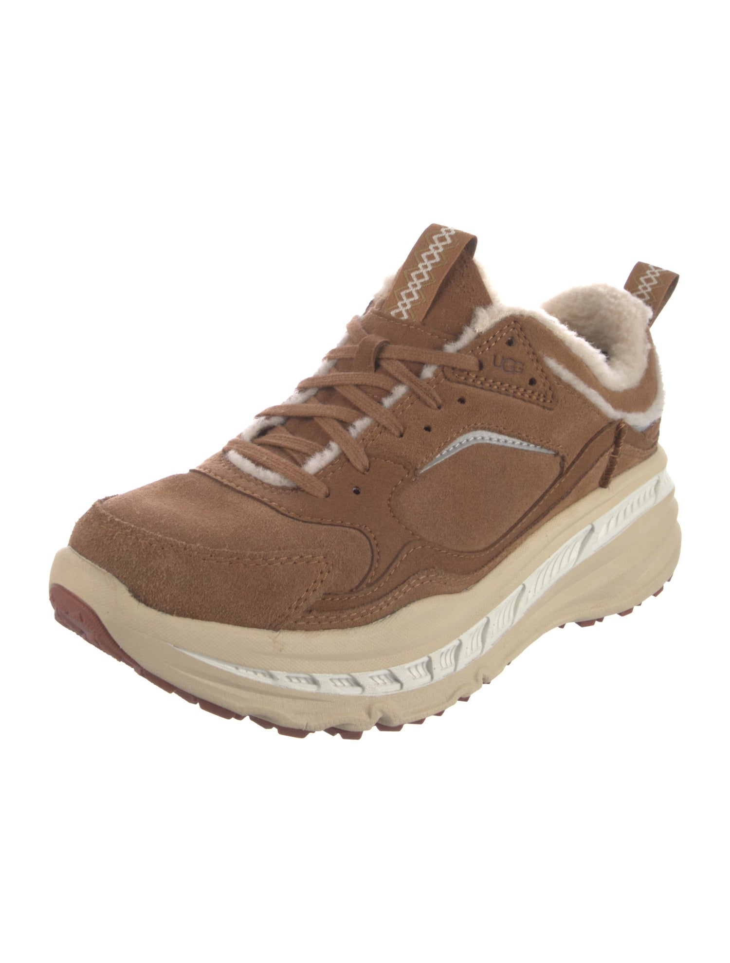 UGG Suede Faux Fur Trim Athletic Sneakers