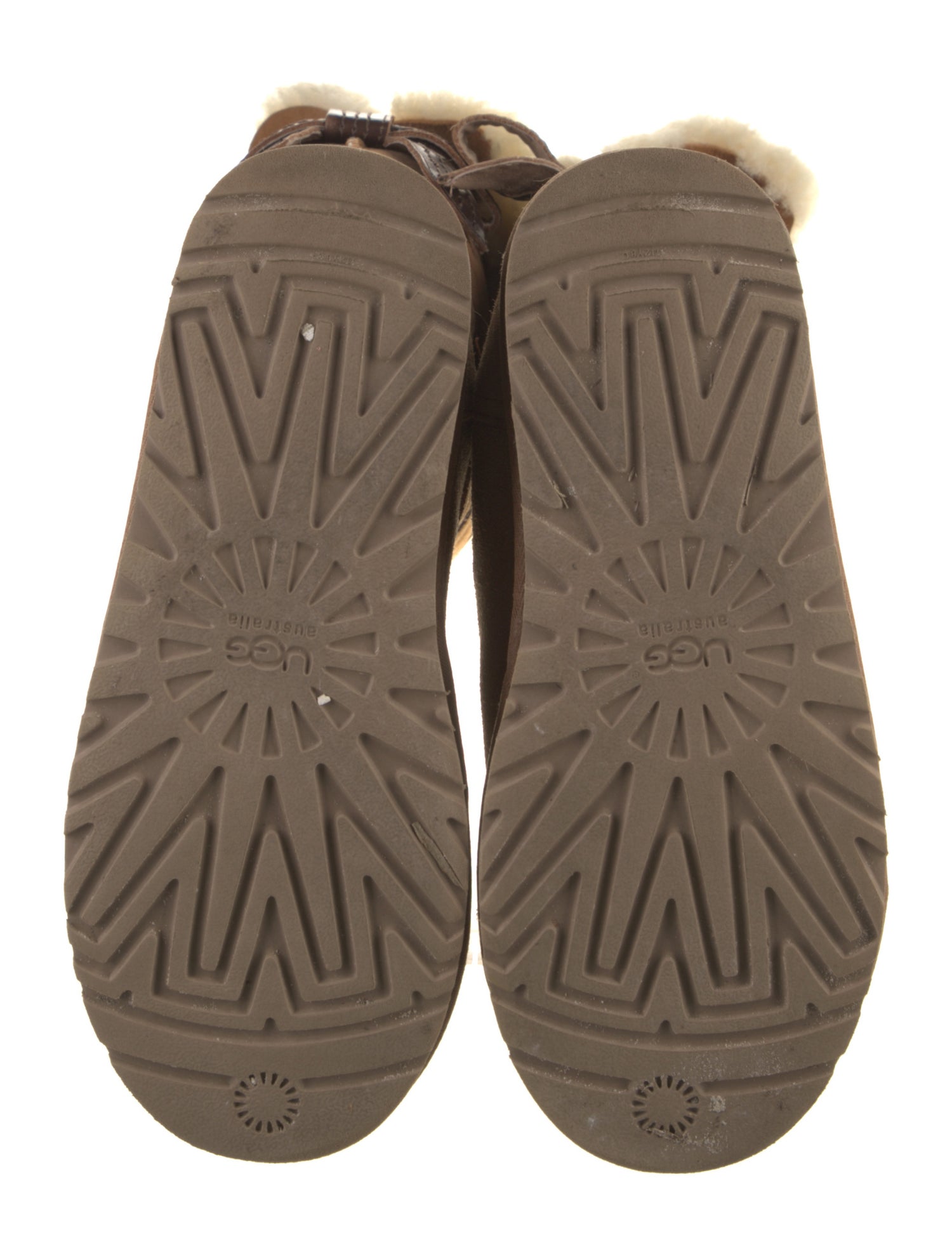 UGG Suede Faux Fur Trim Boots