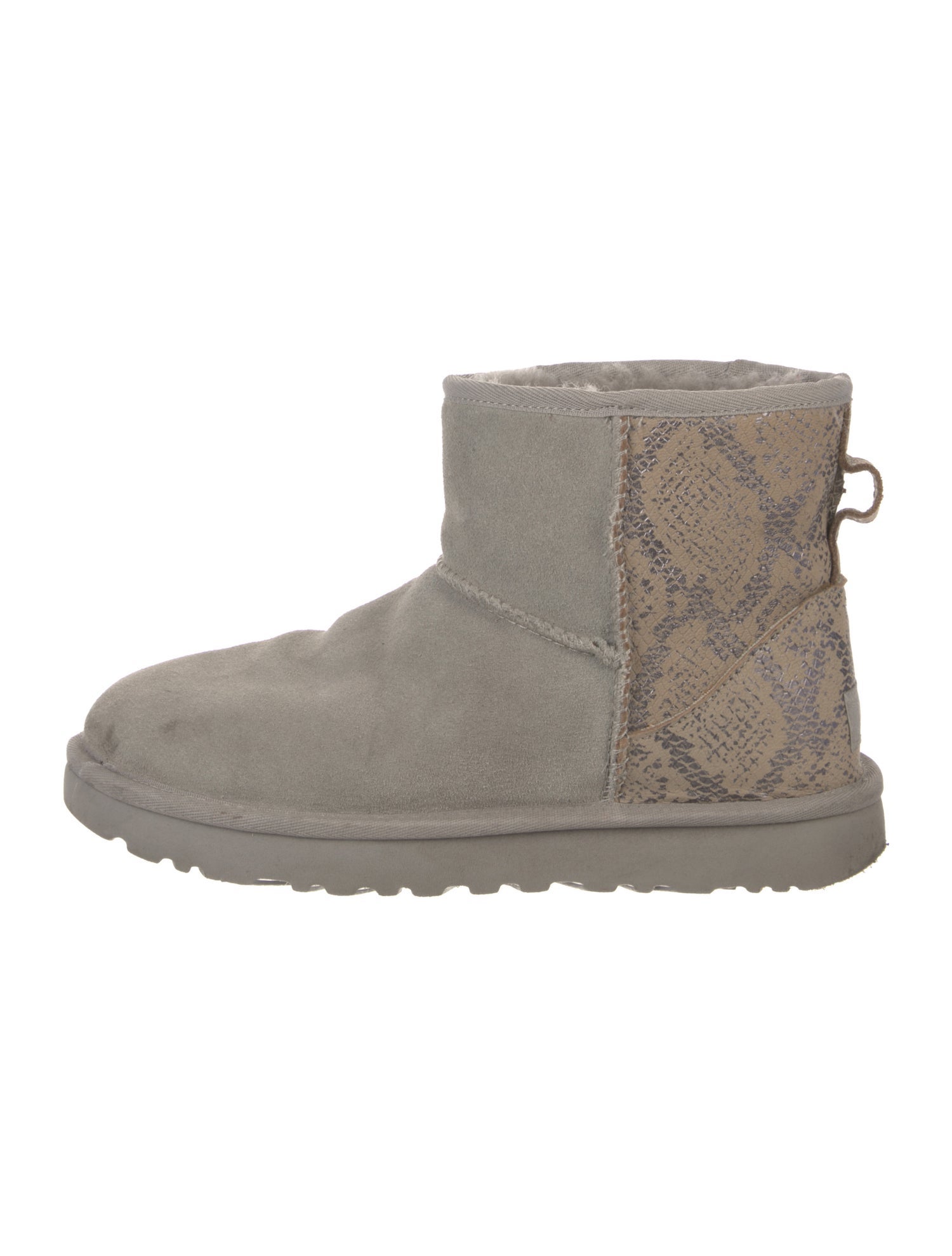 UGG Suede Faux Fur Trim Boots