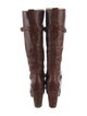 UGG Leather Studded Accents Lace-Up Boots