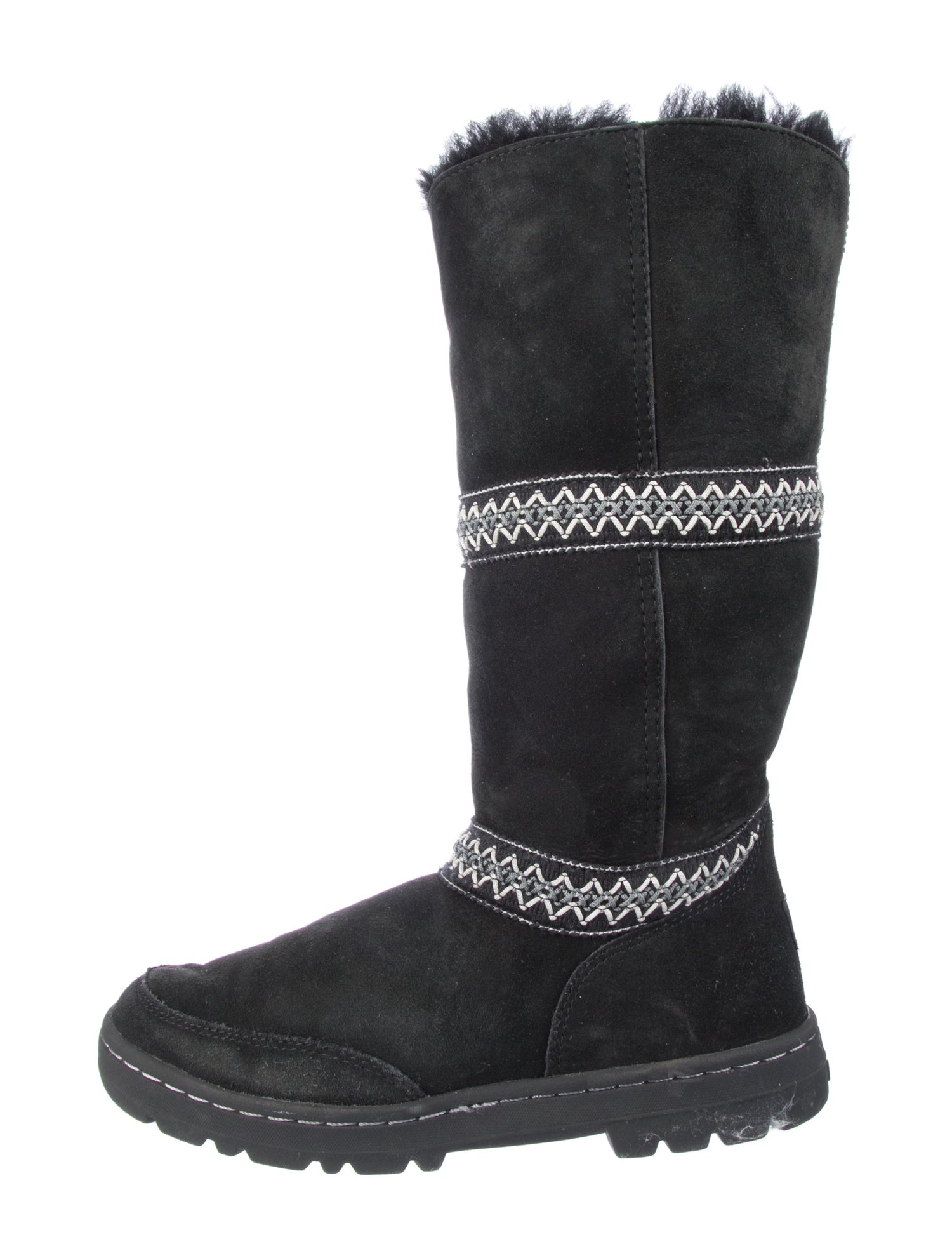 UGG Suede Printed Moto Boots