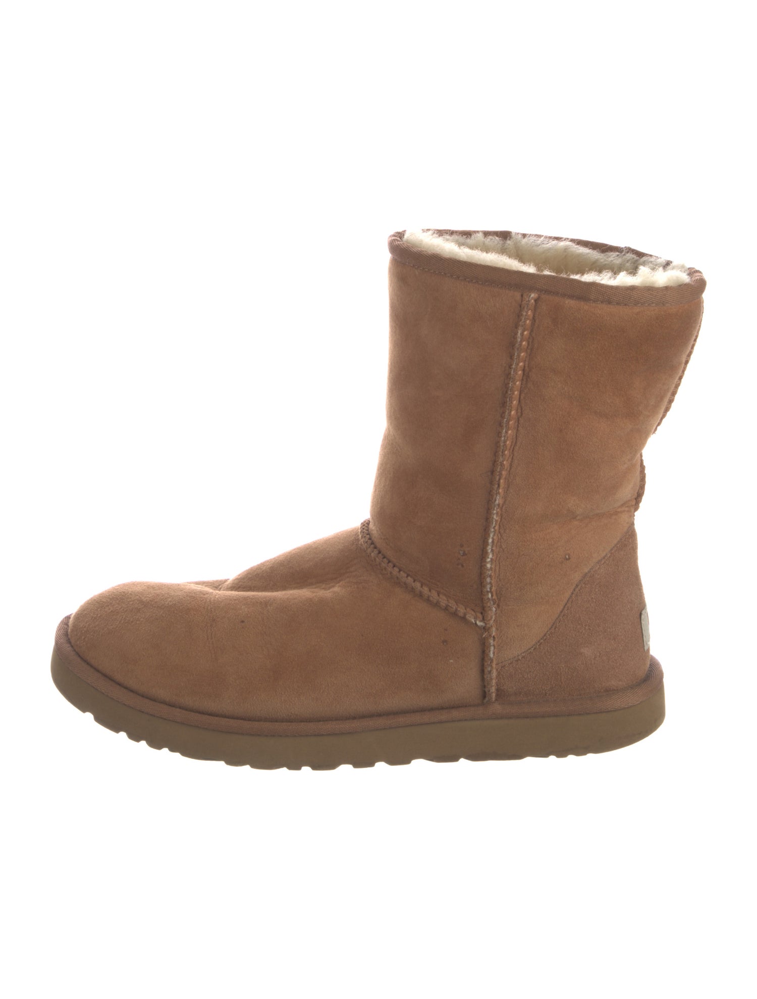 UGG Suede Faux Fur Trim Boots
