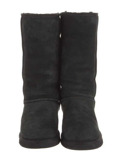 UGG Suede Fur Trim Boots