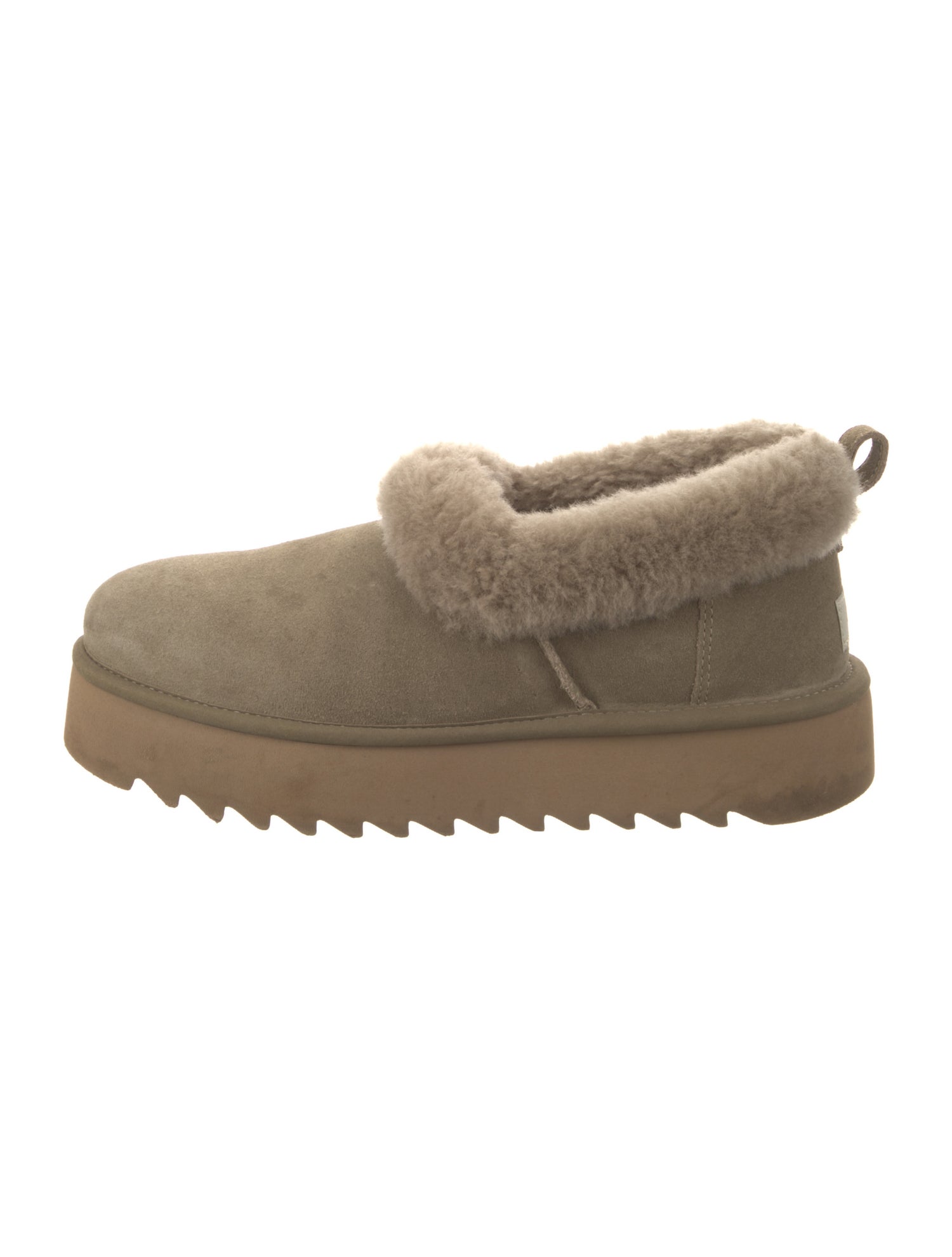 UGG Suede Fur Trim Mules