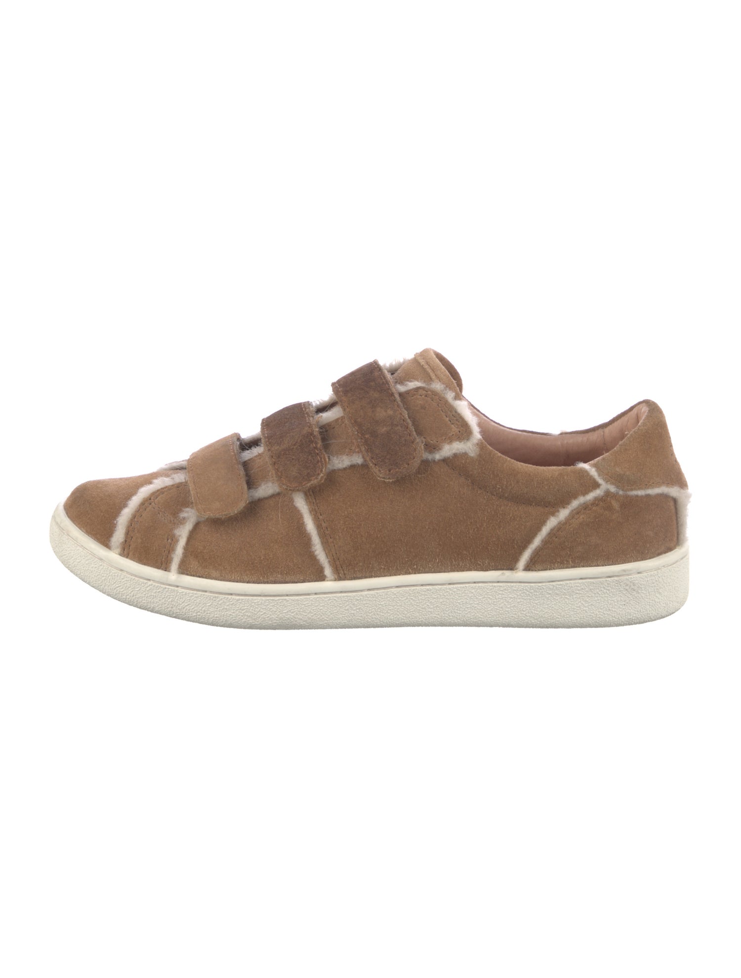 UGG Suede Fur Trim Sneakers