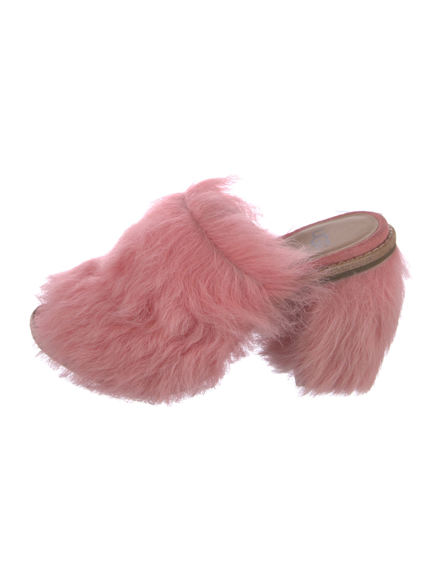 UGG Shearling Fur Trim Slides
