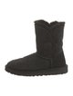 UGG Suede Fur Trim Boots