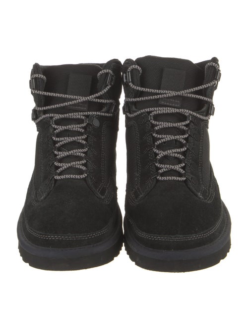 UGG Suede Colorblock Pattern Combat Boots