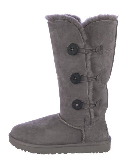 UGG Suede Fur Trim Boots