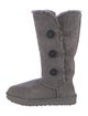 UGG Suede Fur Trim Boots
