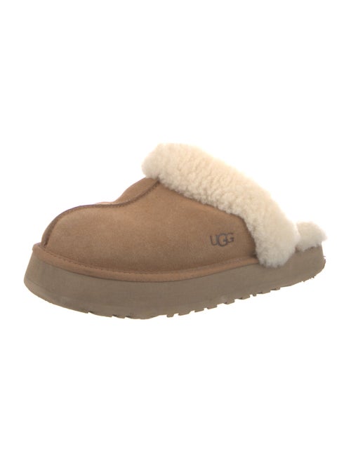 UGG Suede Fur Trim Mules