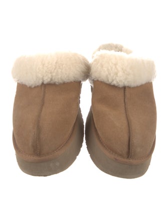 UGG Suede Fur Trim Mules