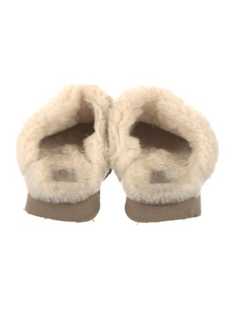 UGG Suede Fur Trim Mules