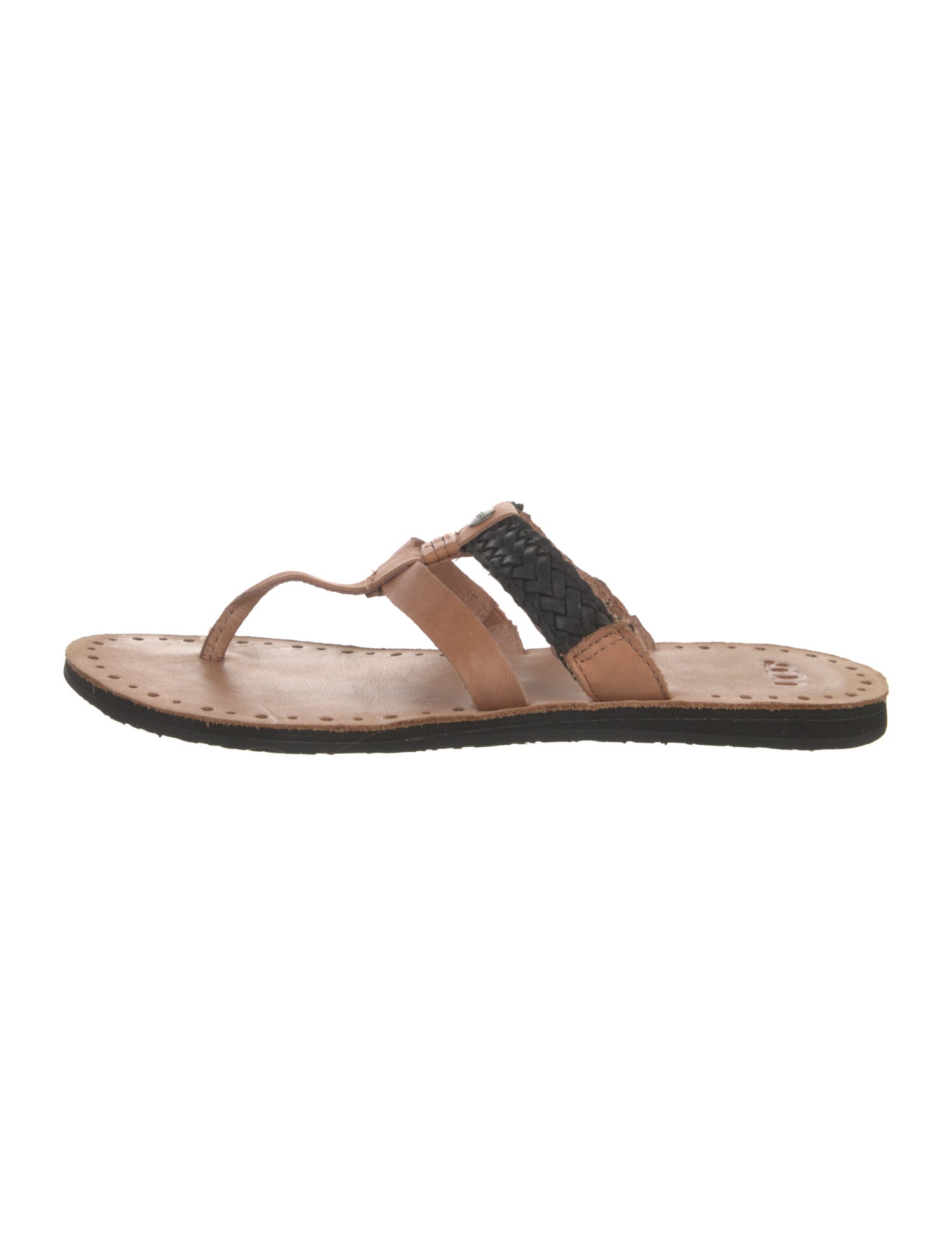 UGG Leather Braided Accents Slides