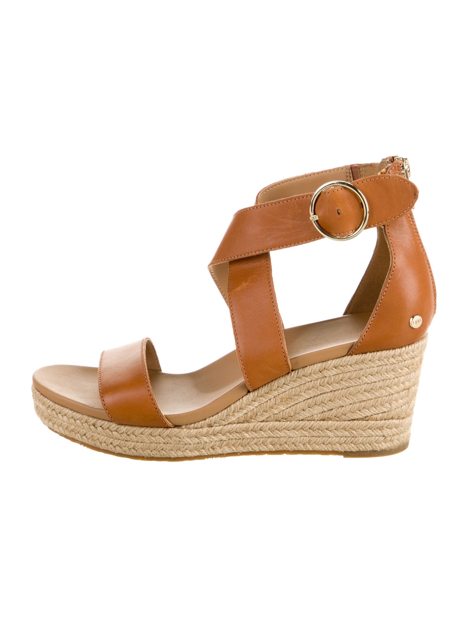 UGG Leather Colorblock Pattern Espadrilles