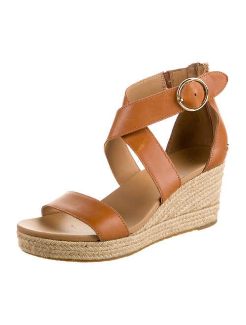 UGG Leather Colorblock Pattern Espadrilles