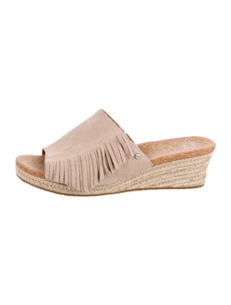 UGG Suede Fringe Trim Accent Espadrilles