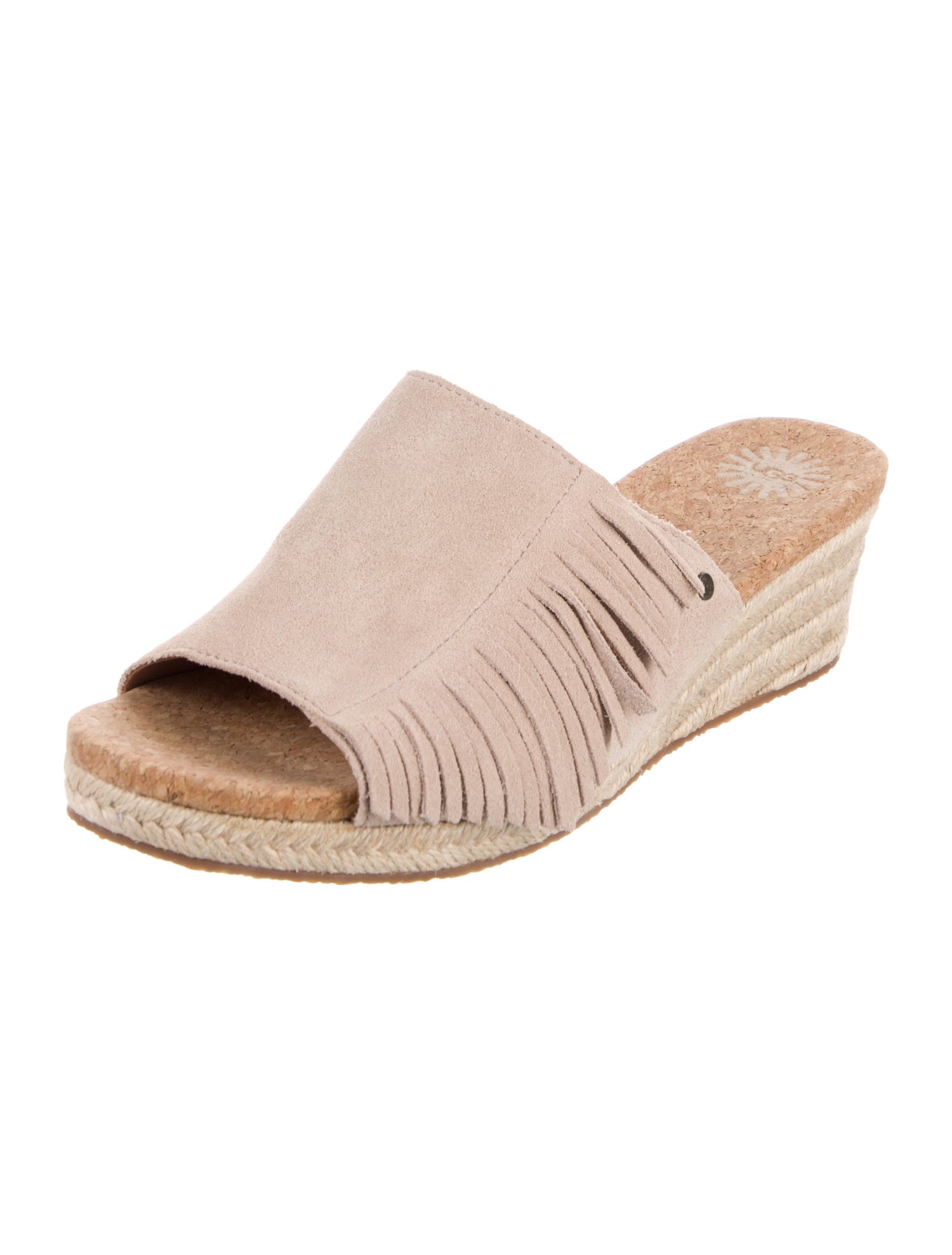 UGG Suede Fringe Trim Accent Espadrilles