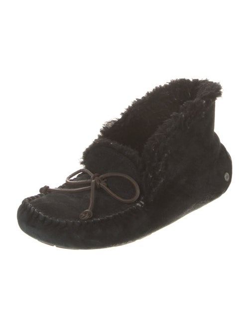 UGG Suede Bow Accents Lace-Up Boots