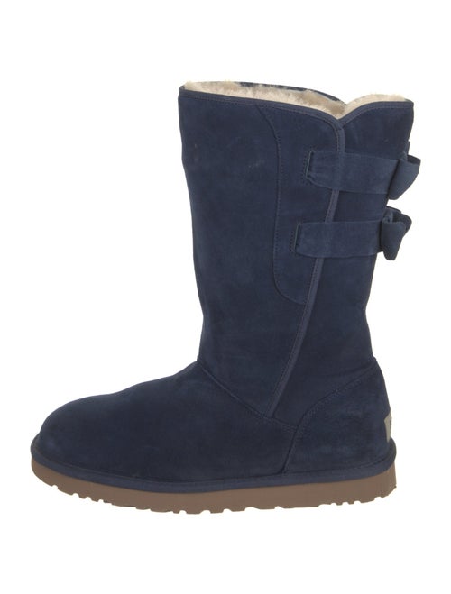 UGG Suede Fur Trim Boots