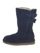 UGG Suede Fur Trim Boots