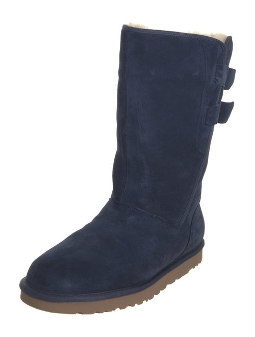 UGG Suede Fur Trim Boots