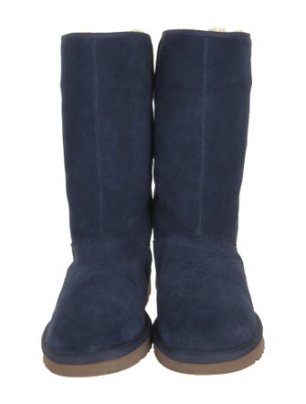 UGG Suede Fur Trim Boots