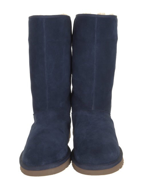 UGG Suede Fur Trim Boots