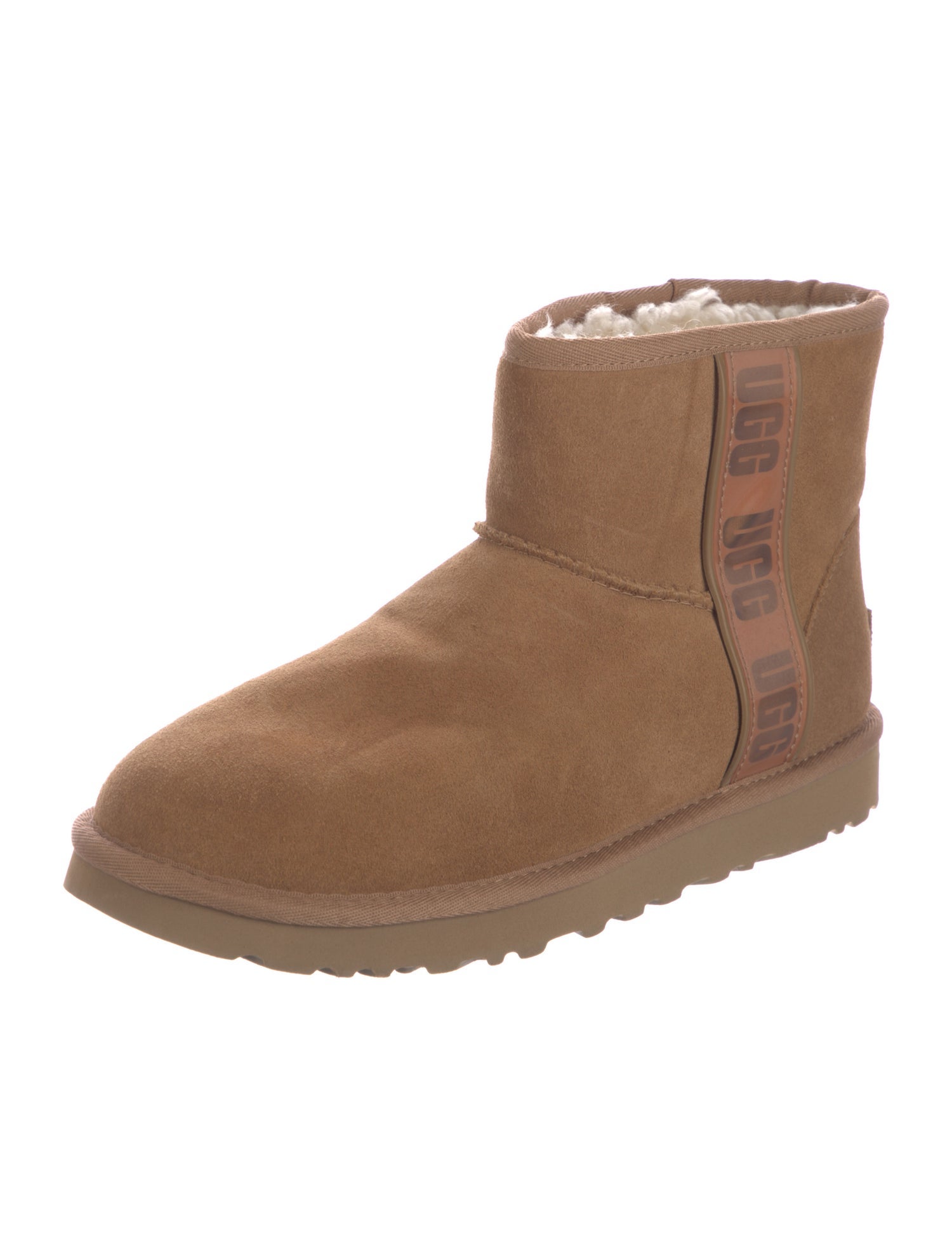 UGG Suede Fur Trim Boots
