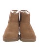 UGG Suede Fur Trim Boots