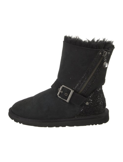 UGG Suede Glitter Accents Moto Boots