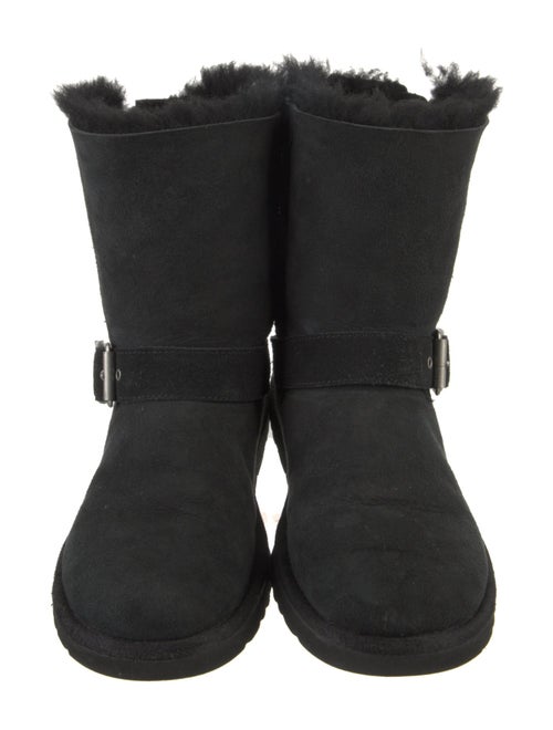 UGG Suede Glitter Accents Moto Boots