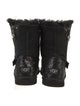 UGG Suede Glitter Accents Moto Boots