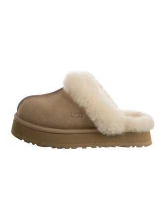 UGG Suede Fur Trim Slides