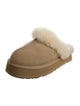 UGG Suede Fur Trim Slides