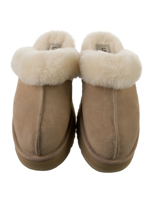 UGG Suede Fur Trim Slides