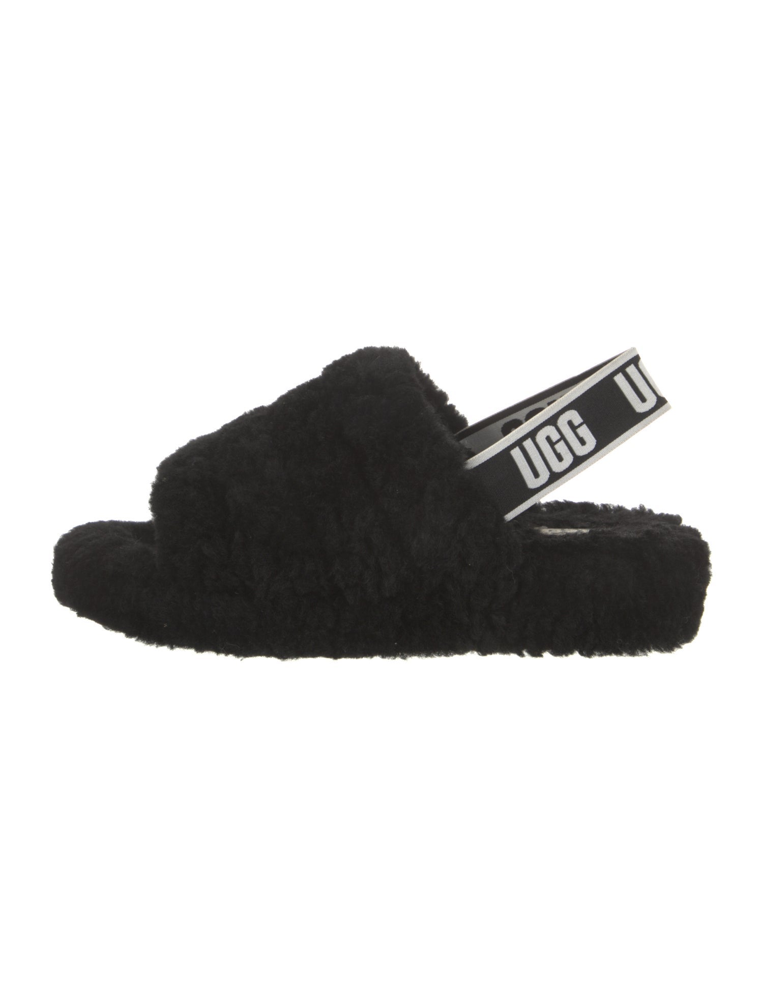 UGG Faux Fur Slingback Sandals