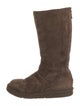 UGG Suede Fur Trim Boots