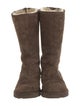 UGG Suede Fur Trim Boots