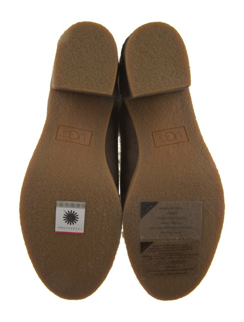 UGG Suede Fur Trim Lace-Up Boots