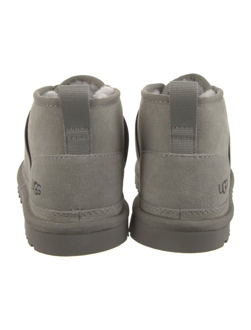 UGG Suede Fur Trim Lace-Up Boots