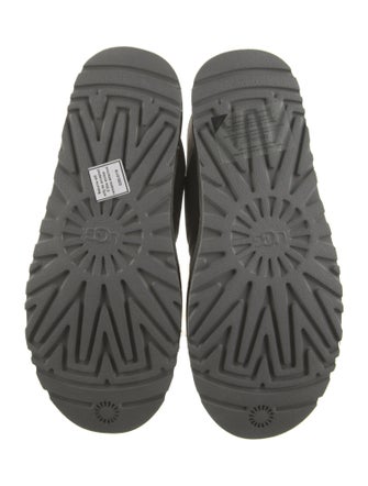 UGG Suede Fur Trim Lace-Up Boots