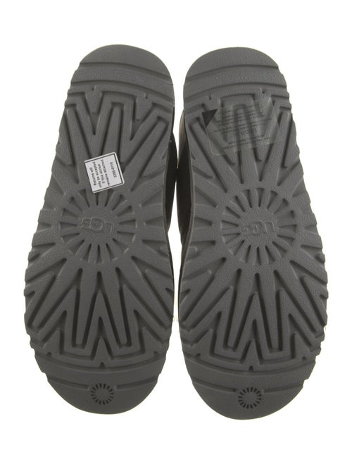 UGG Suede Fur Trim Lace-Up Boots