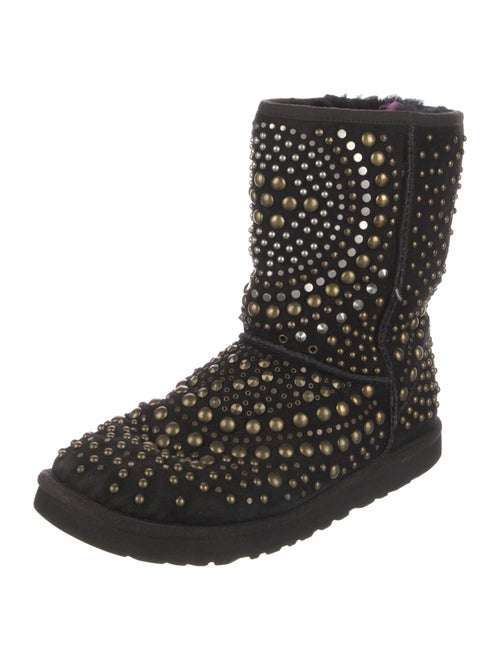 UGG Suede Patterned Combat Boots