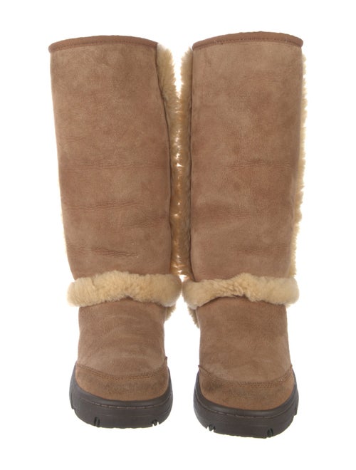 UGG Suede Fur Trim Boots