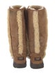 UGG Suede Fur Trim Boots