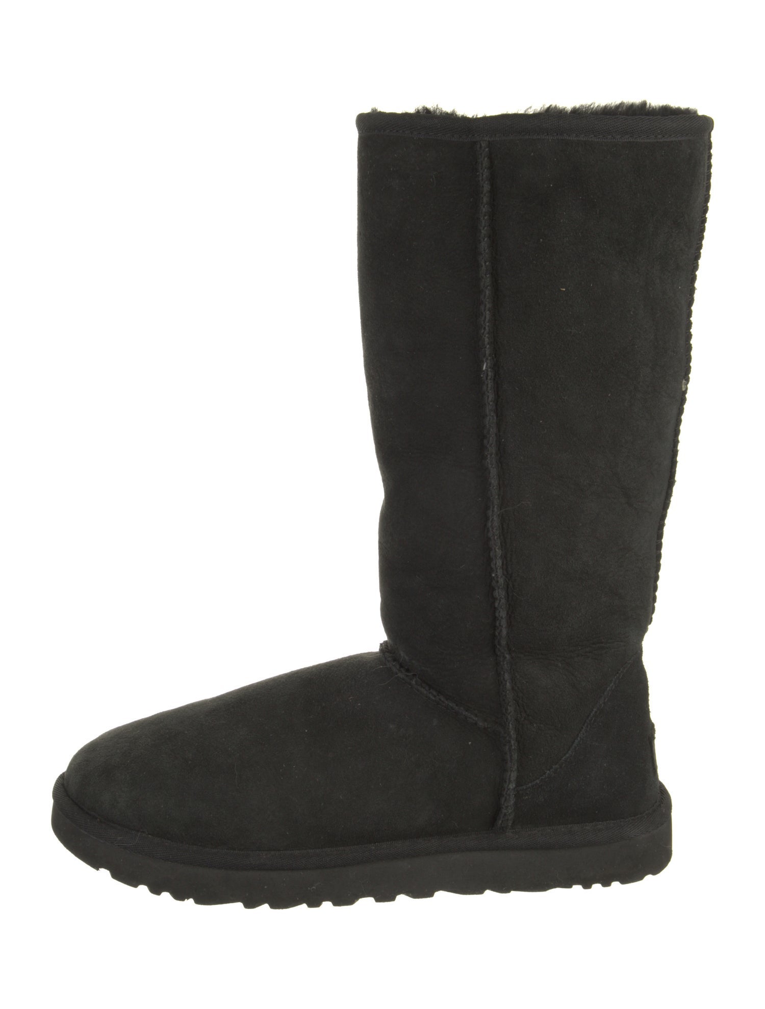 UGG Suede Fur Trim Boots