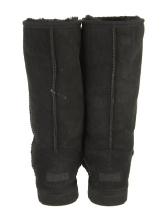UGG Suede Fur Trim Boots