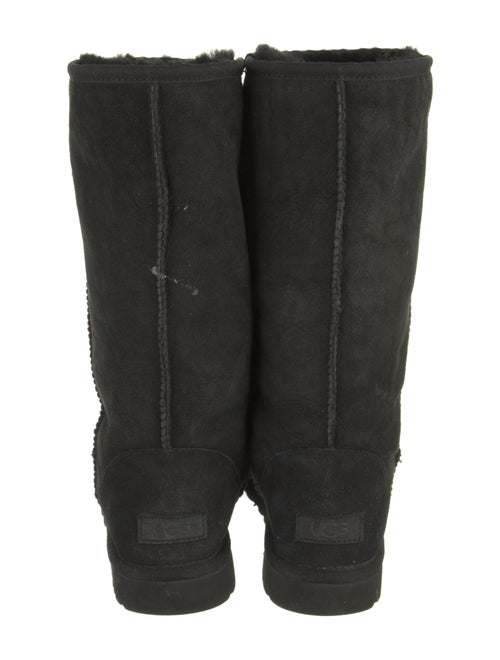 UGG Suede Fur Trim Boots
